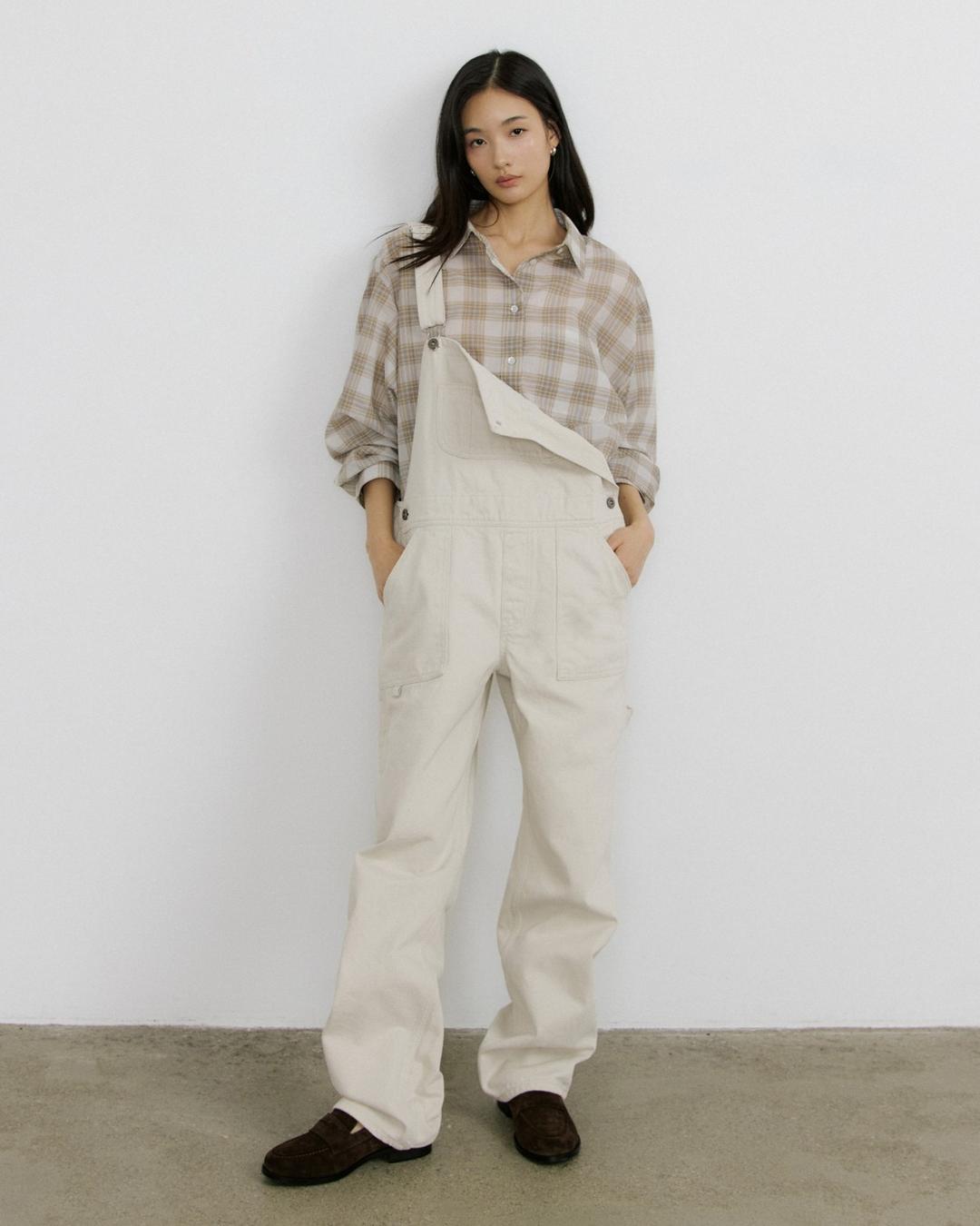 Natty 네이티 코튼 오버롤 - ash begie