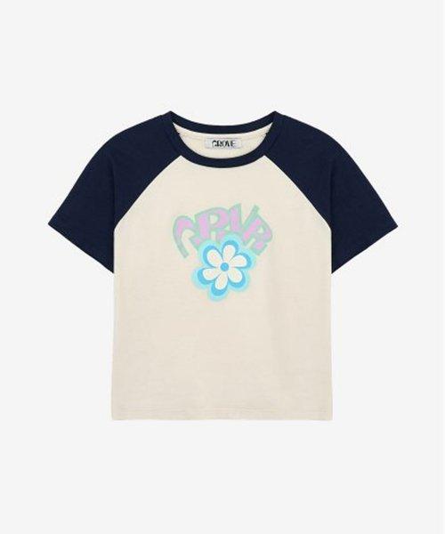 22SUMMER RUA TEE [CREAMNAVY]