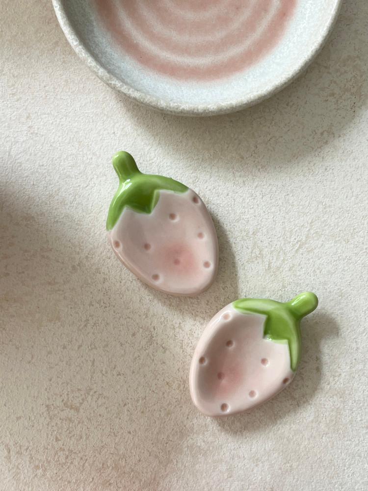 Strawberry milk chopstick coaster