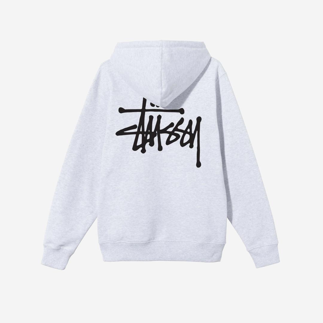 Stussy Basic Stussy Hoodie Ash Heather 2021