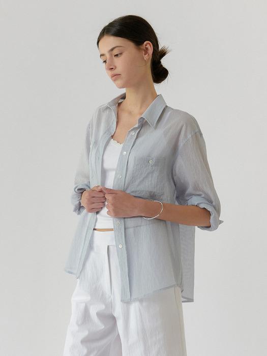 Dante Loose fit Shirt (blue Stripe)