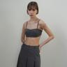 Modern Layered Bra Top Gray
