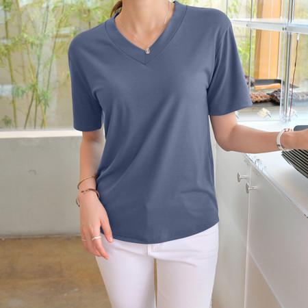 이런 상품 어때요? 7컬러 여성 브이넥 무지 레이온 반팔 티셔츠 셀링