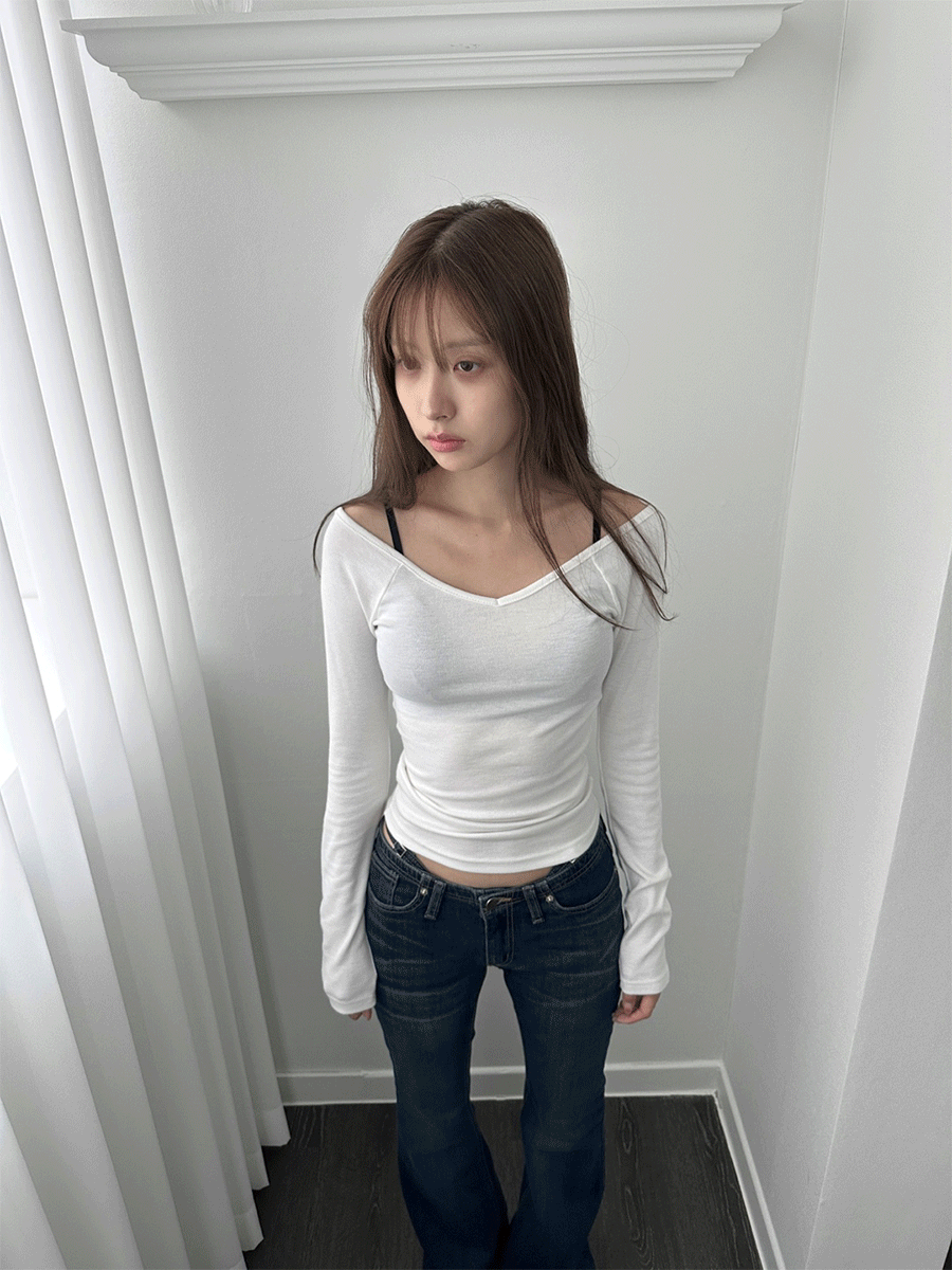 V neck slim top