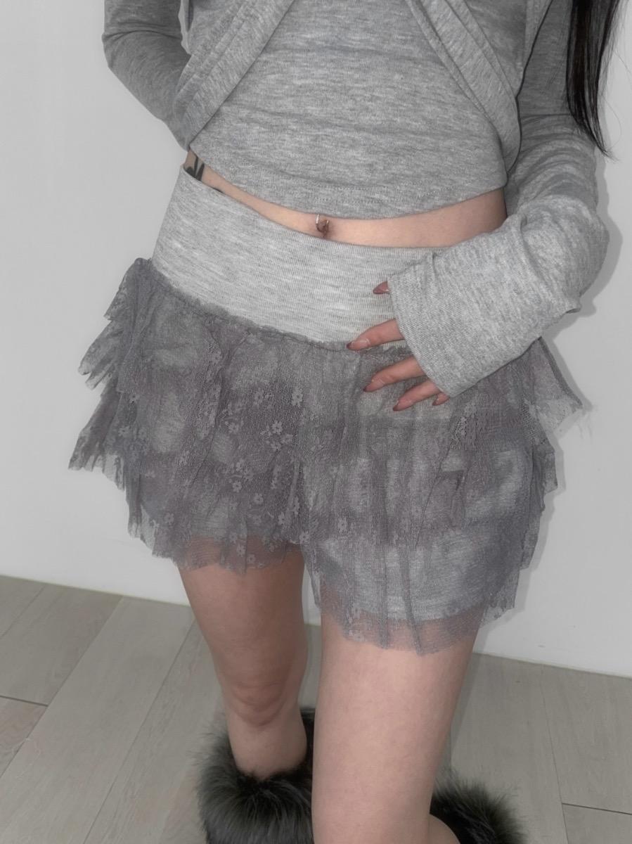 디에어타운 spring tiered lace sk(3 color)