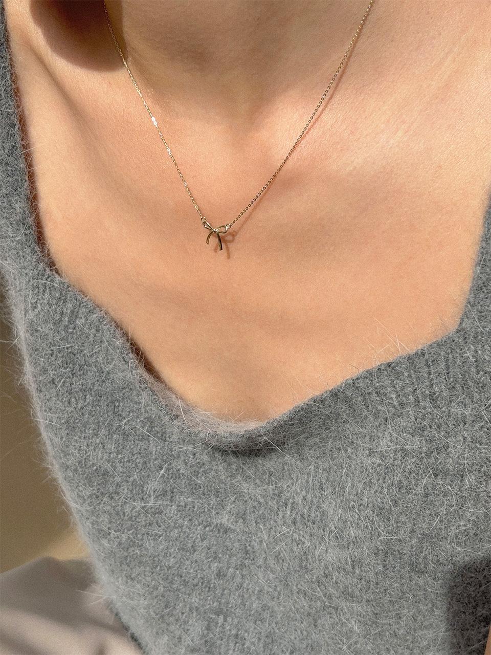 14k 데일리 롱 리본 귀걸이