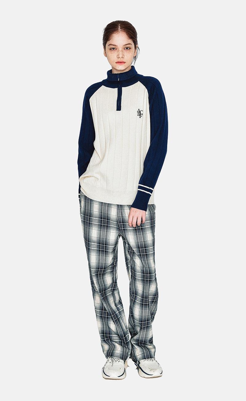 (반기모) 라스 체크 밴딩 팬츠 / 3color