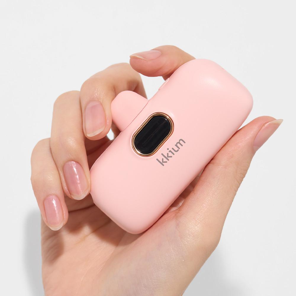 끼움 5,000mAh LED 고속충전 일체형 도킹형 3XL 캔디 보조배터리 8핀