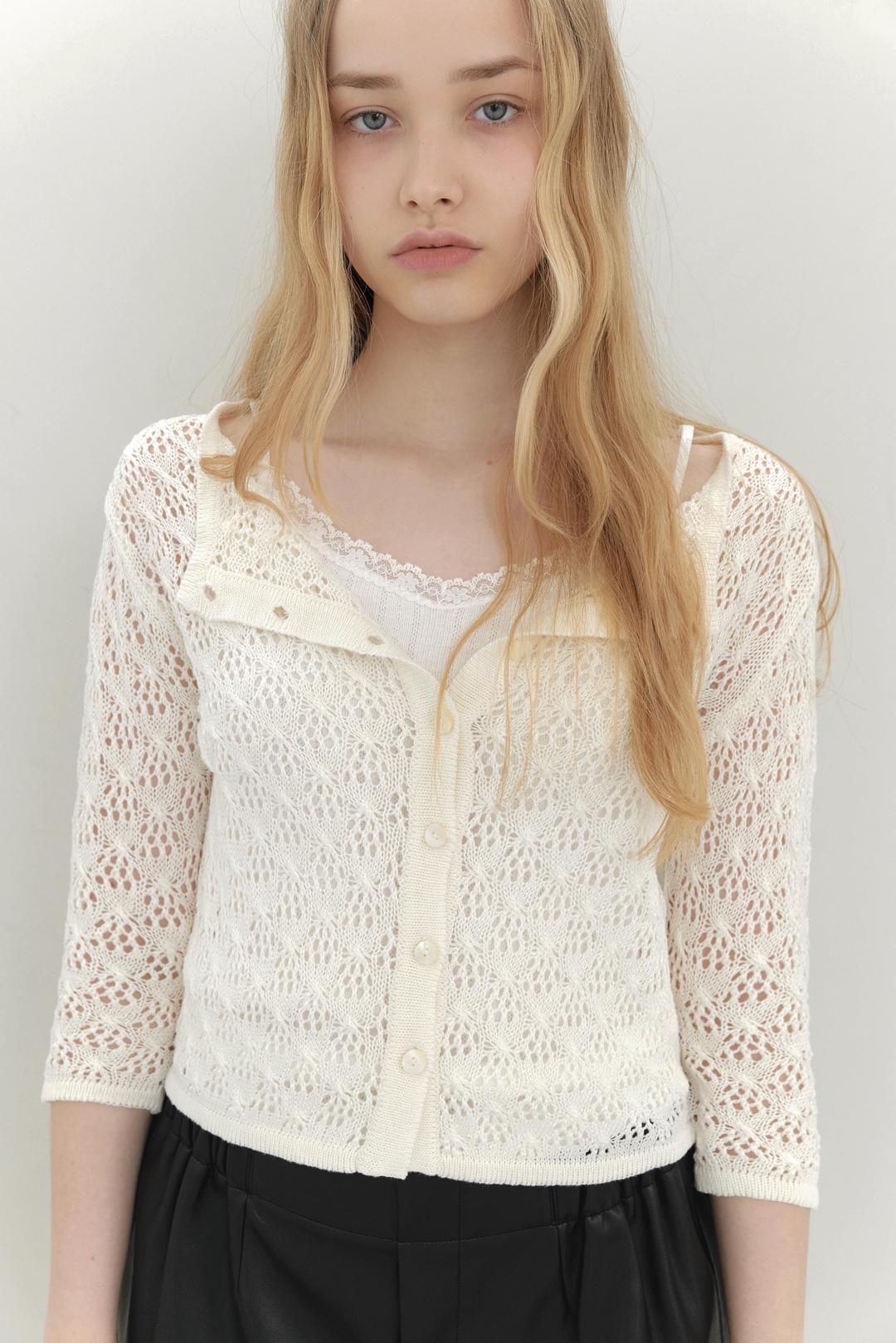 Sandy Knit Cardigan Ivory
