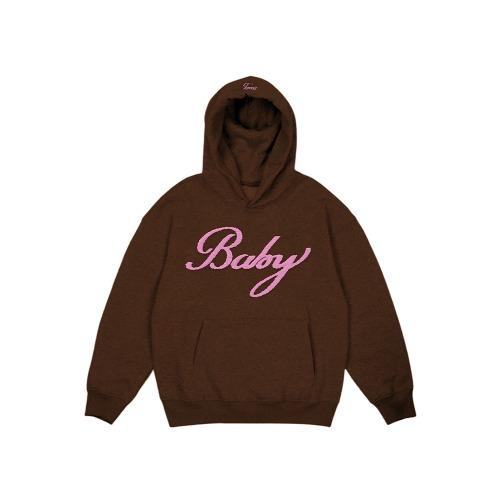 레터링 베이비 부클 후드 브라운 (10/15일 예약배송)