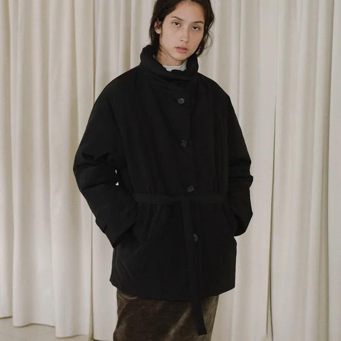 [2차] High neck half padding coat (black)