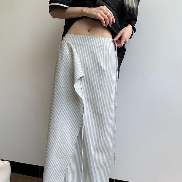 Striped Layered Long Skirt