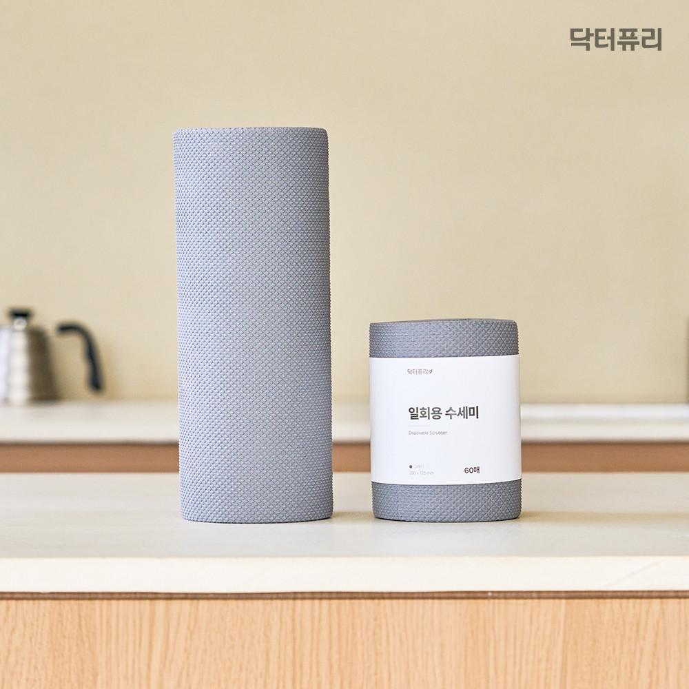 닥터퓨리 스트롱 일회용 수세미 60매 x 2입