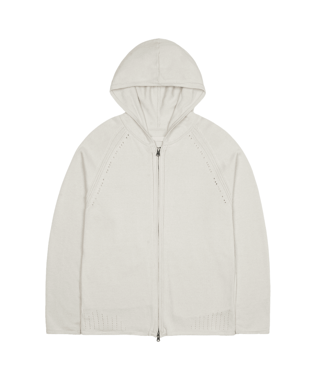 KNIT ZIP-UP HOODIE [BEIGE]