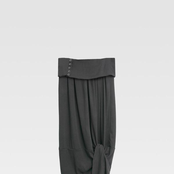 Snap Drape Skirt (dark grey)