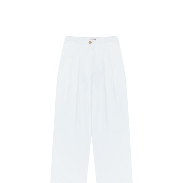 Pin-tuck Wide Trousers