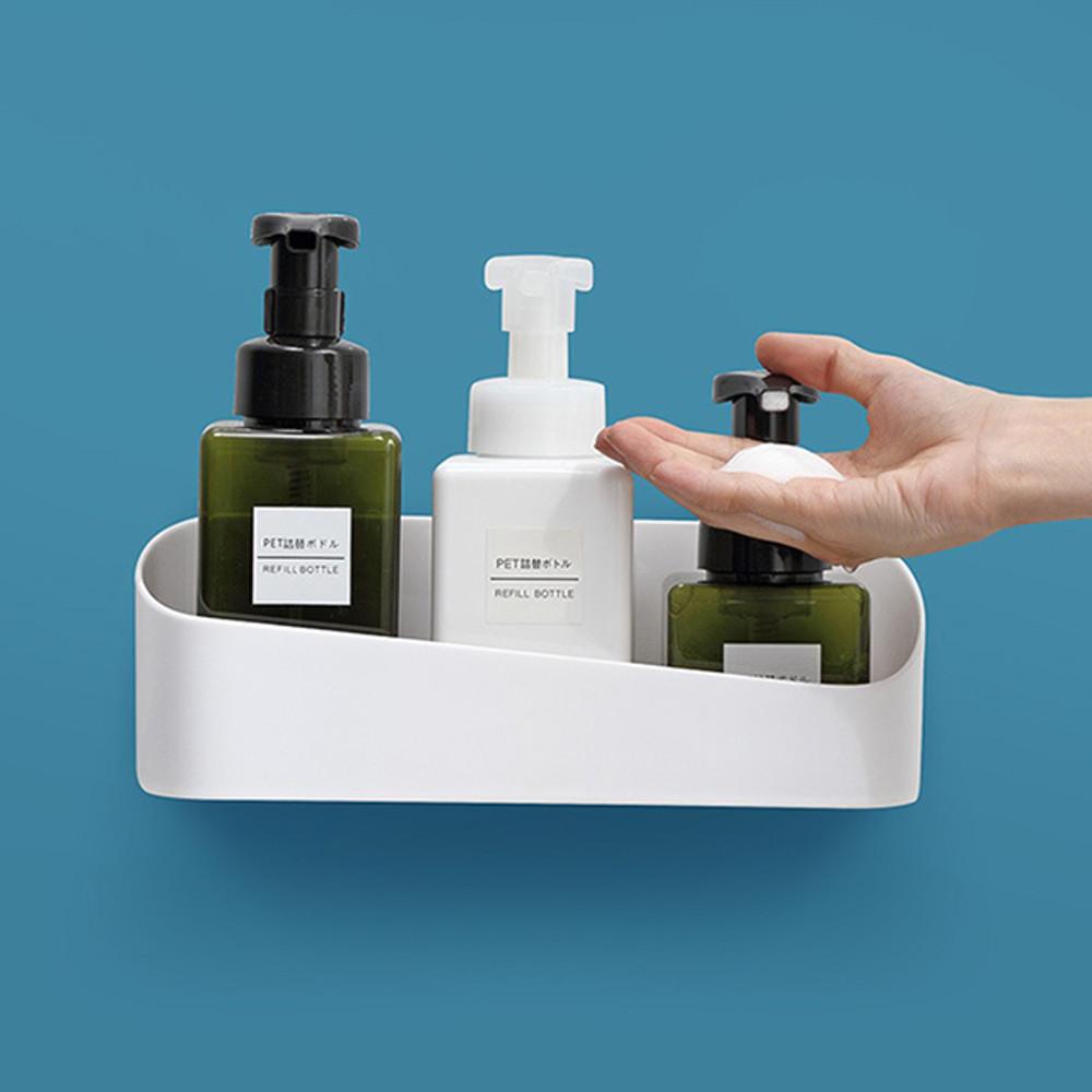 살림일기 매직후크 흡착식 욕실선반