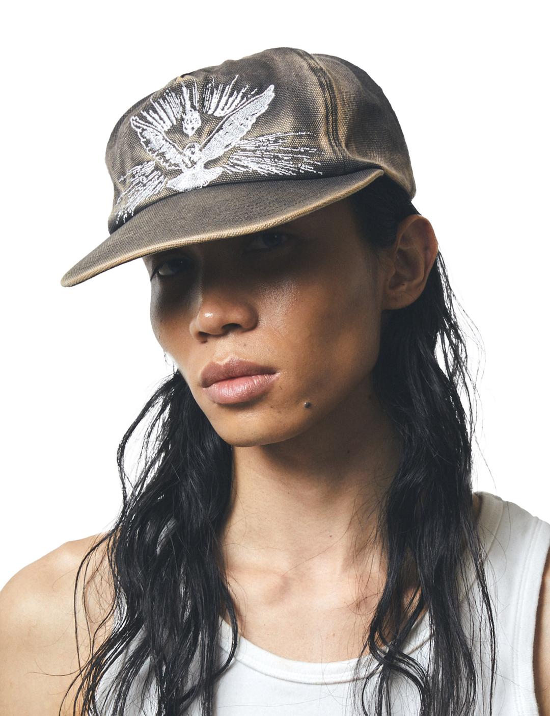 Dovey Dovey 5 Panel Cap (WASHED BROWN)