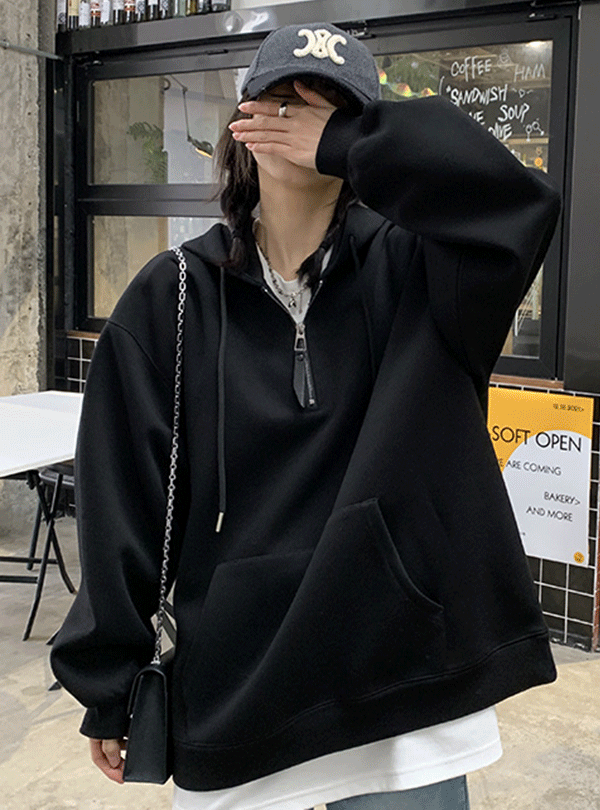 브리스 반집업 기모 후드 맨투맨_MTM7740