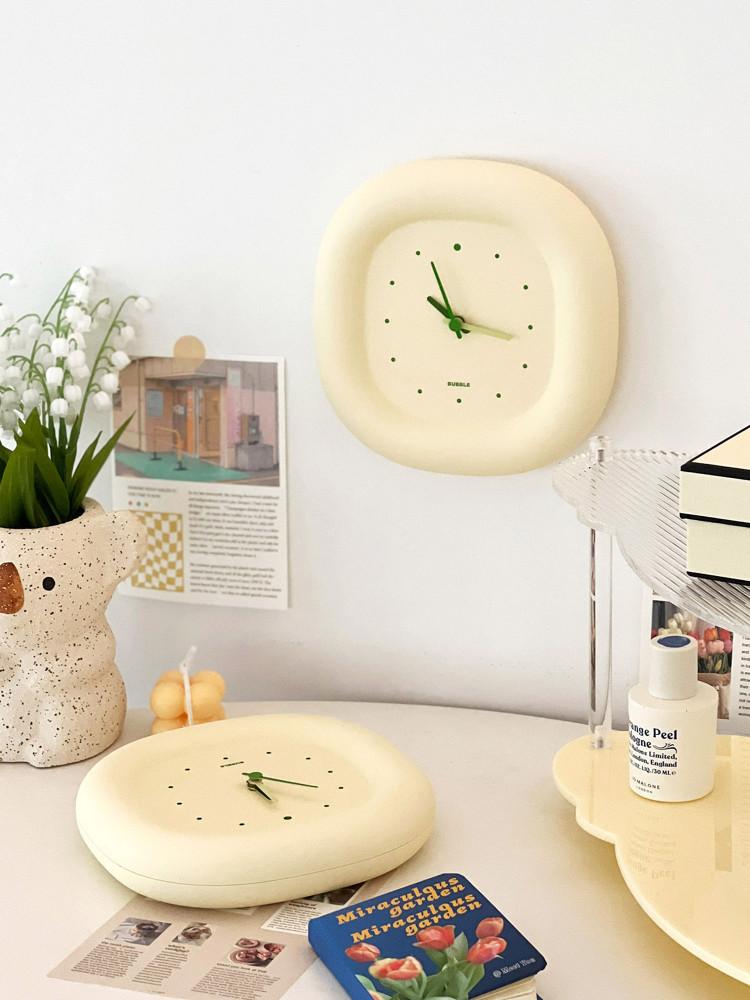 라운드 볼륨 탁상시계 바닐라 벽시계