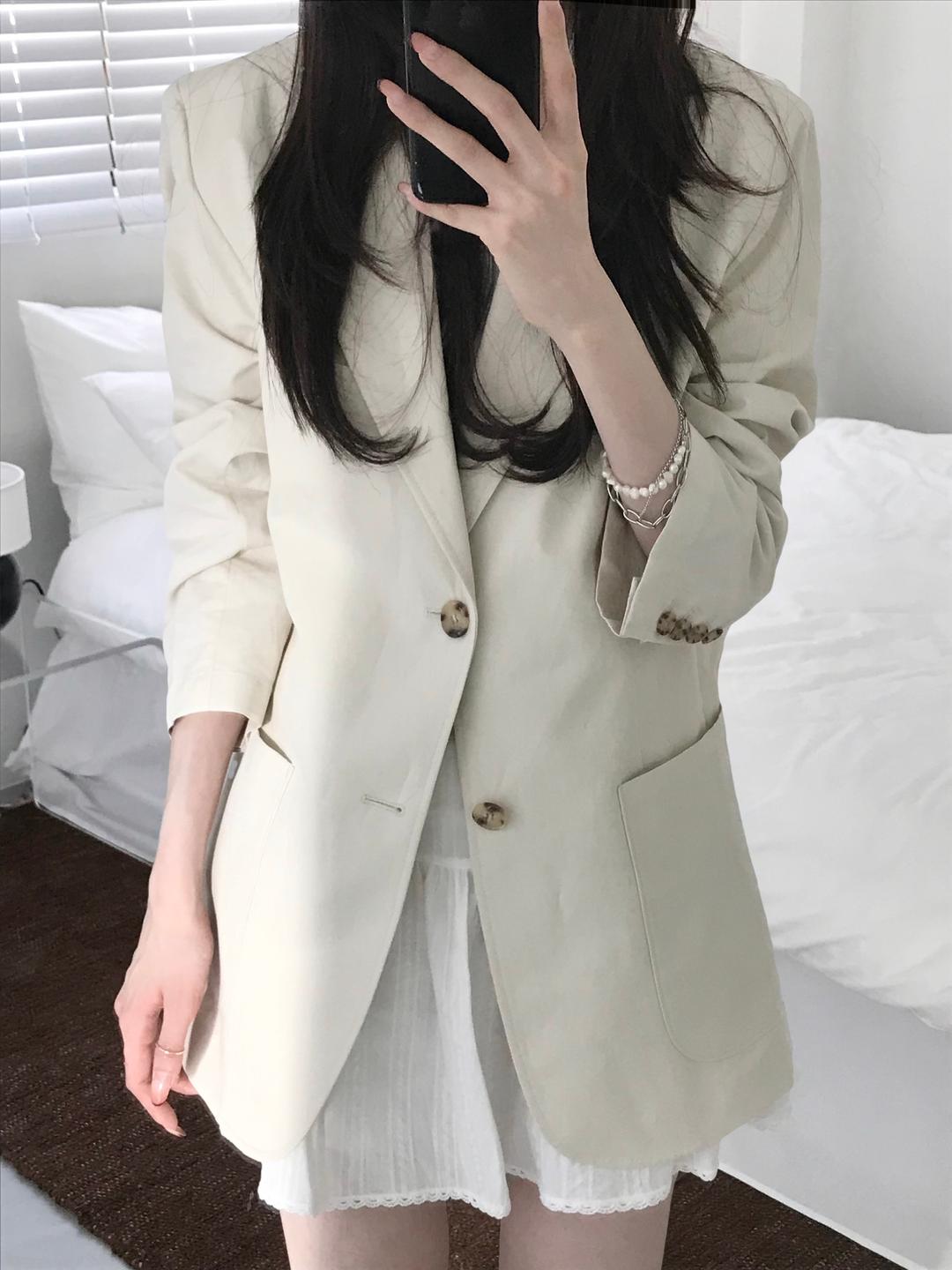 던스트 [고희 PICK] UNISEX CLASSIC LINEN JACKET