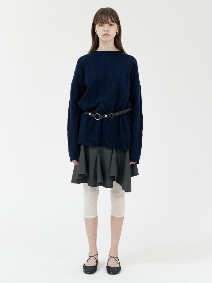 Draped Skirt_Charcoal