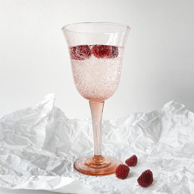 [HANDCRAFTED] 로제 버블 와인잔 [Rosé  Bubble Wine Glass]