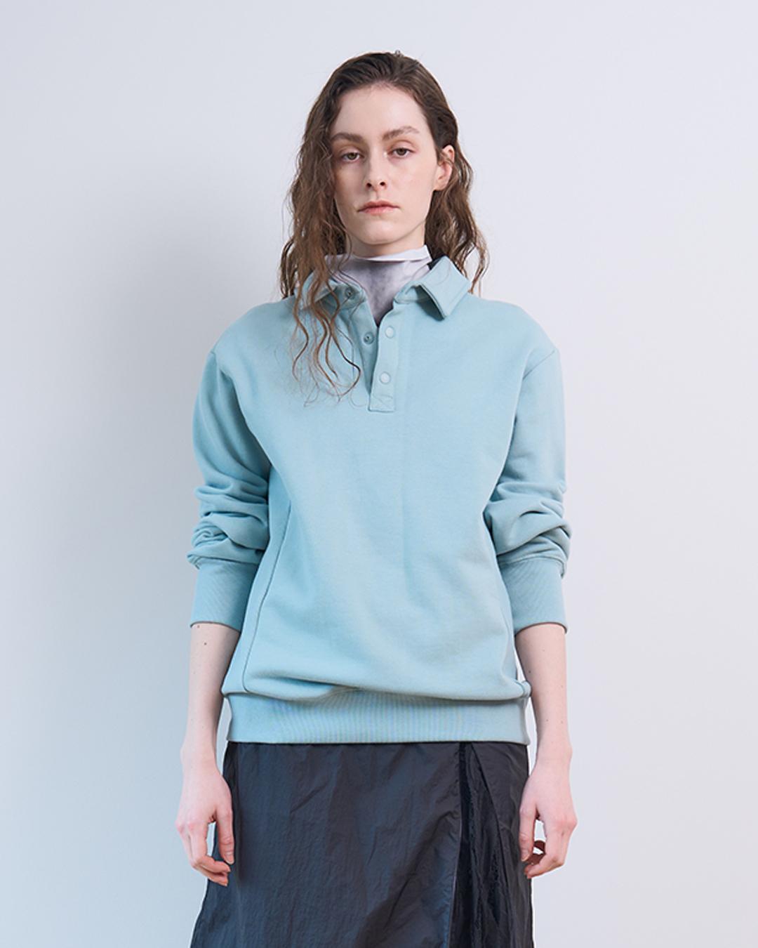 PANELED COLLAR SWEATSHIRTS (Mint)