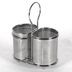 리벨룸 반달 타공수저통-2구 올스텐 국내생산