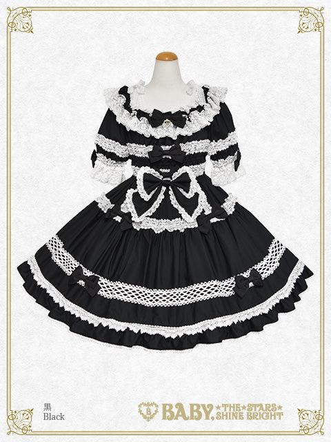 Petit fraisier one piece dress - 黒 Black