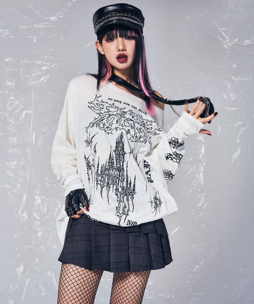 EMO OFF SHOULDER LS TEE IVORY