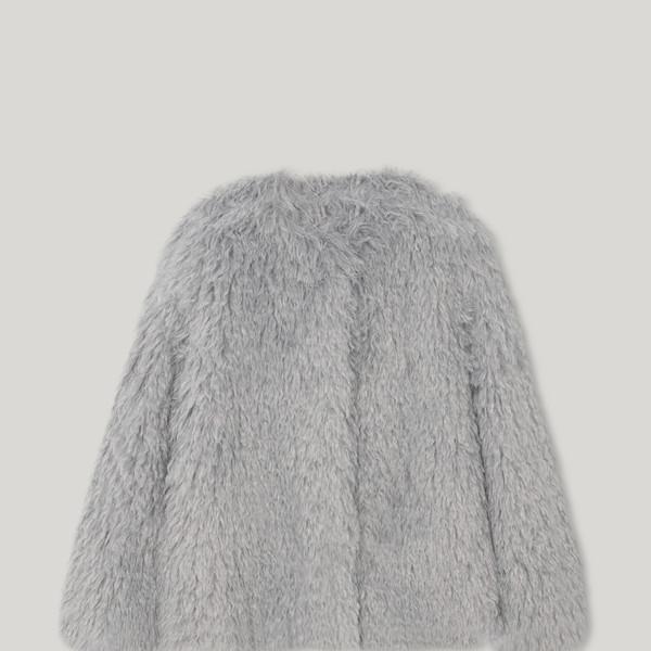 Calm Faux Fur Jacket [Asy Gray]