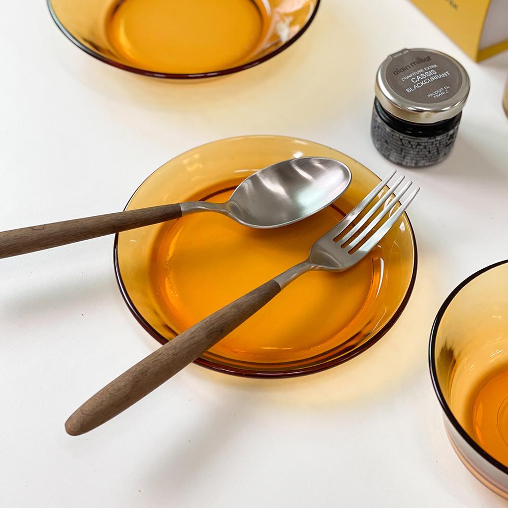 [원키친몰] 듀라렉스 리스 엠버 플레이팅 접시 빈티지 레트로 플레이트 클럽접시