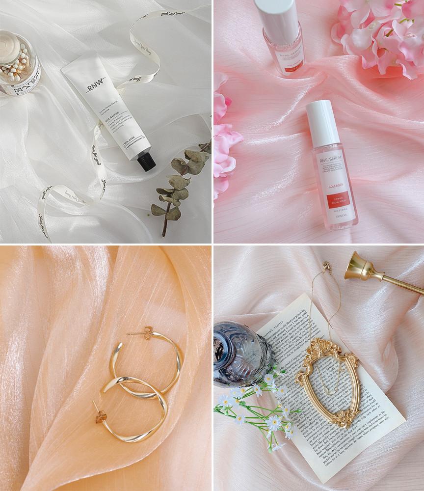 네일 쥬얼리 악세서리 촬영 사진 소품 실키 배경천