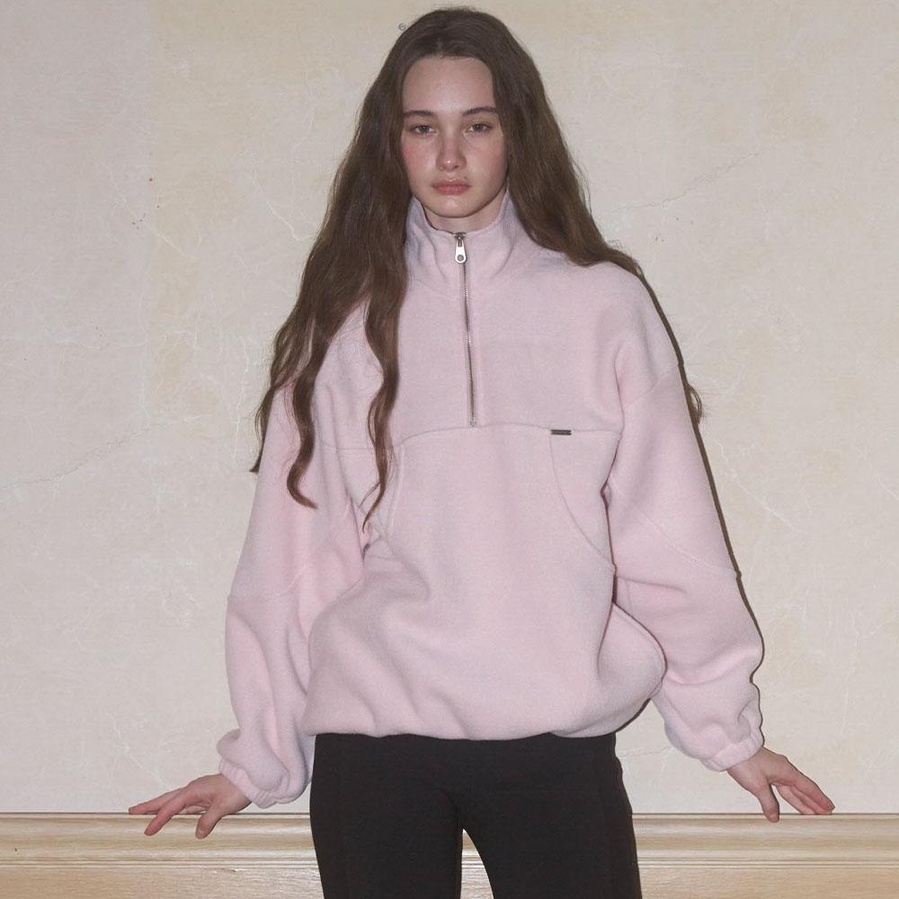 [29CM 단독]FLEECE HALF ZIP UP - PINK