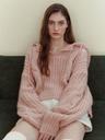 MOHAIR HOOD TWISTED KNIT_TT3W304PK