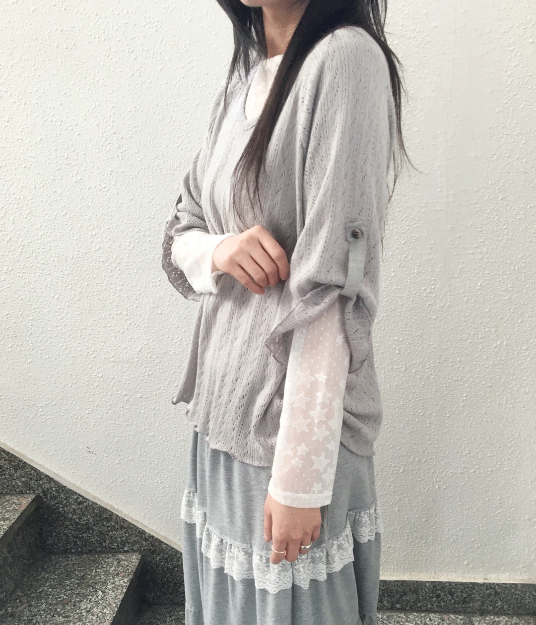 펀칭 브이넥 니트(2c)