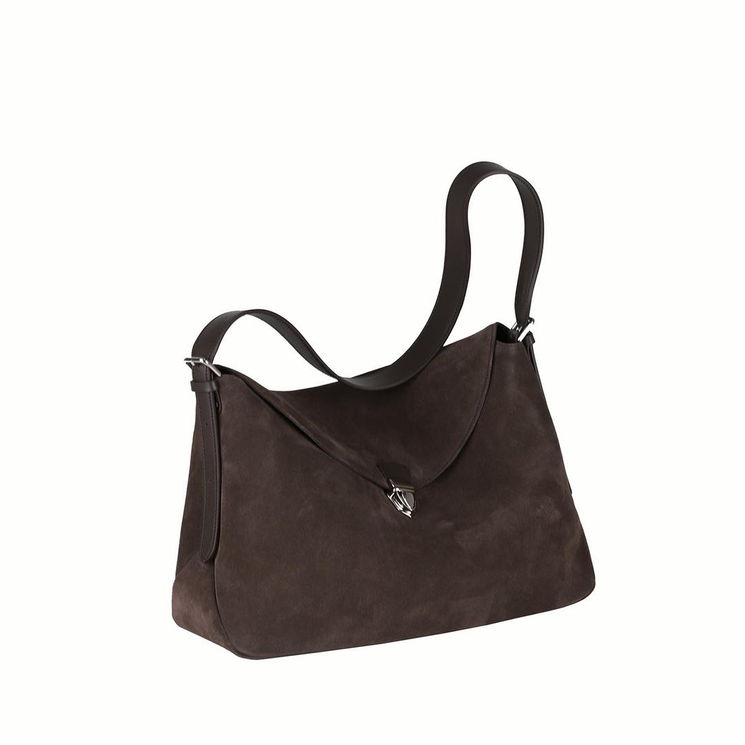 [PRE-ORDER]  플랩 호보백 시리즈 스웨이드 브라운