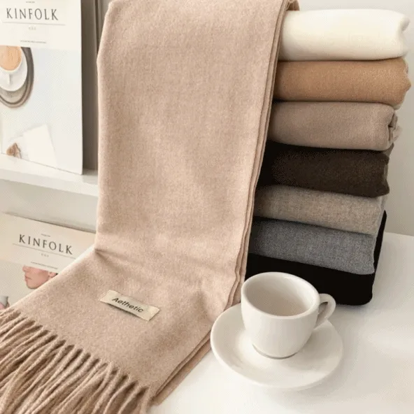 [❤1+1❤/당일출고!] 어센틱 심플 무지 커플 롱 머플러 목도리 9color