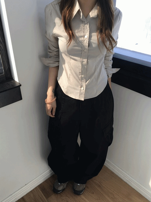 앤티즈 포멀 절개 스판 셔츠 (3color)