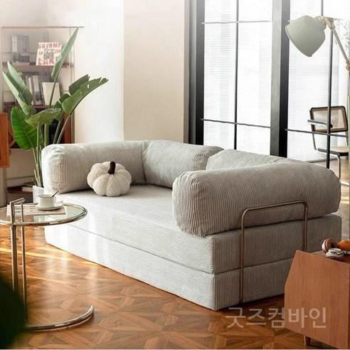 굿즈컴바인 스토어 분리 가능한 2단 매트리스 패브릭 소파침대 - 소파베드 | 쿠팡
