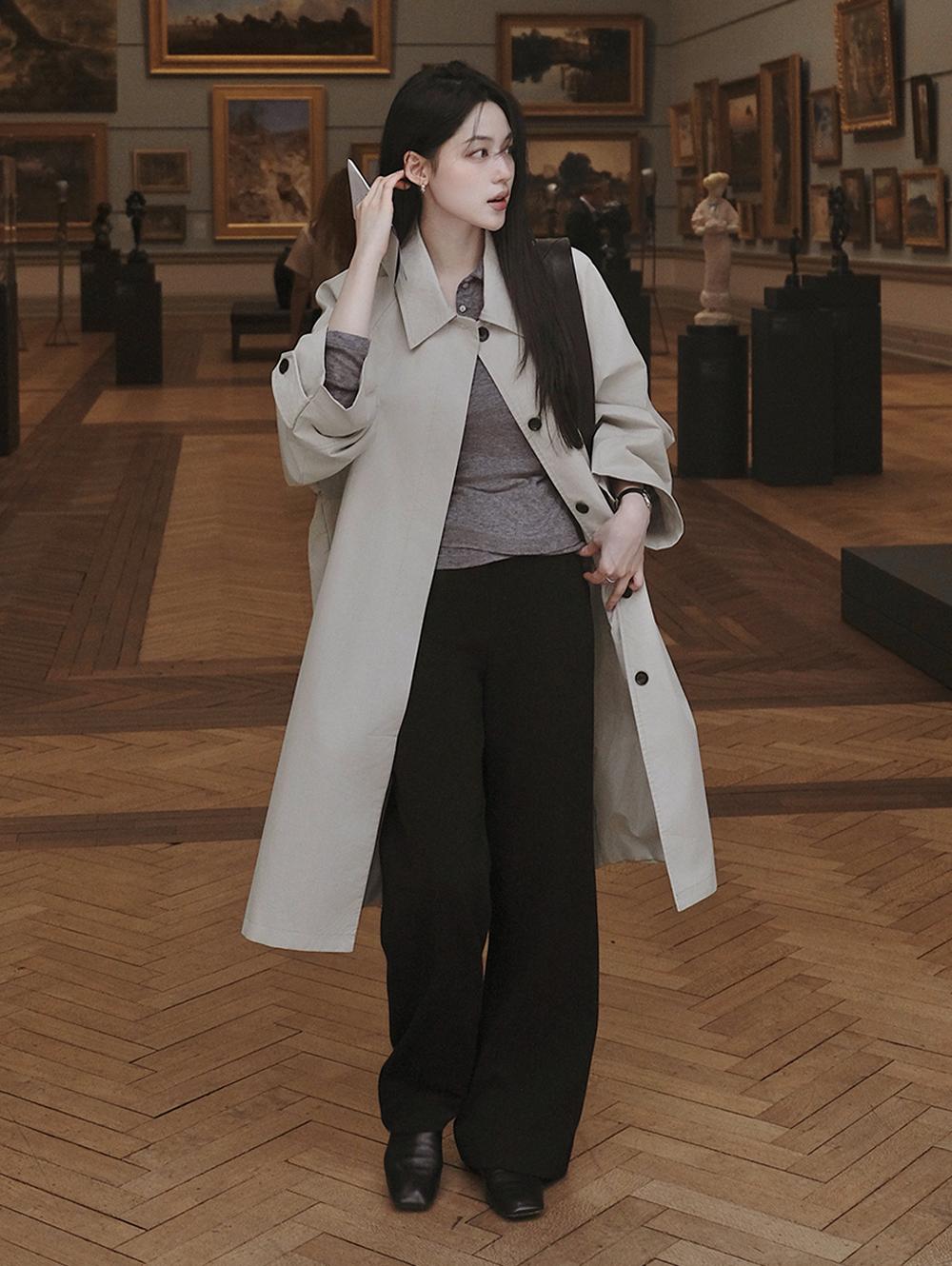 슬로우앤드 [얼리스프링15%/무료배송] only. 카인드 히든단작 싱글트렌치코트 - 2 color