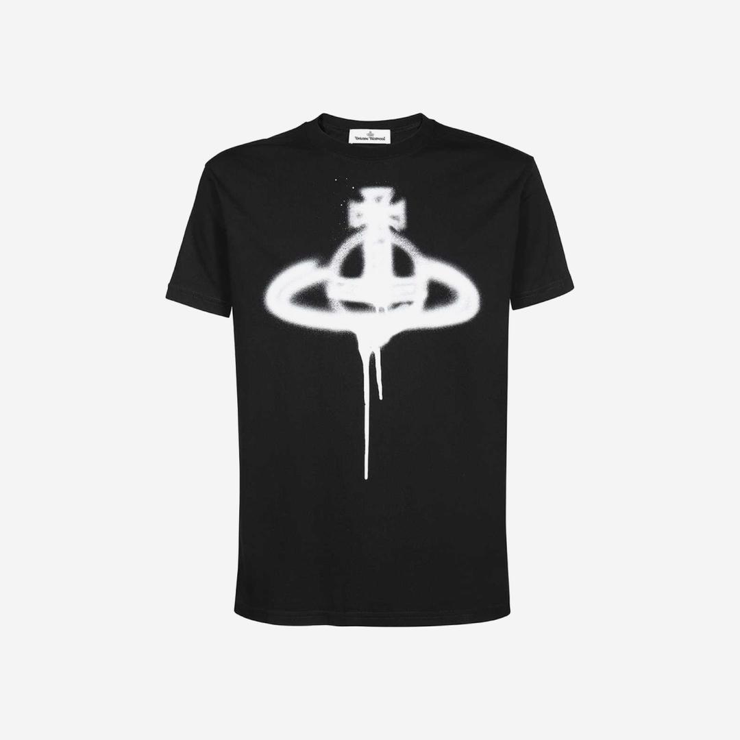 Vivienne Westwood Spray Orb Cotton T-Shirt Black