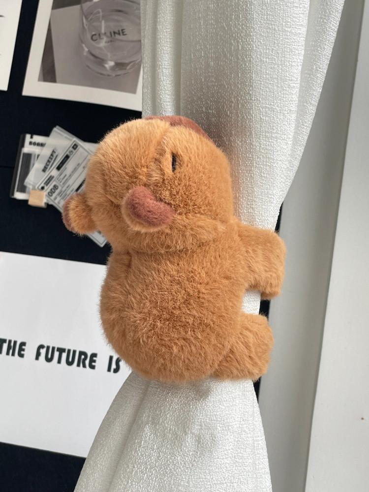 카피바라 커튼 장식 타이백
