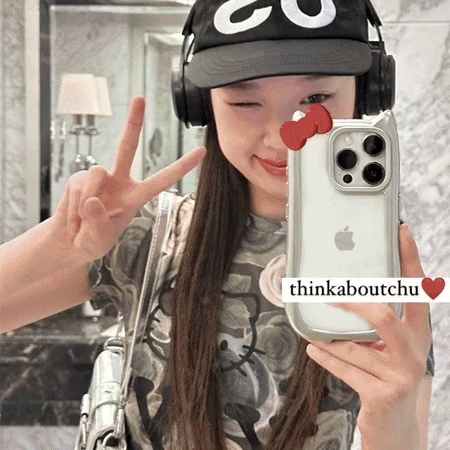 16가능💗에이블리단독💗미니가능!💗당일출고💗레드리본 블랙핑크 실버 고양이 귀여운 아이폰케이스 투명케이스 인기 범퍼케이스 아이폰 12 13 14 15 16 프로  pro max