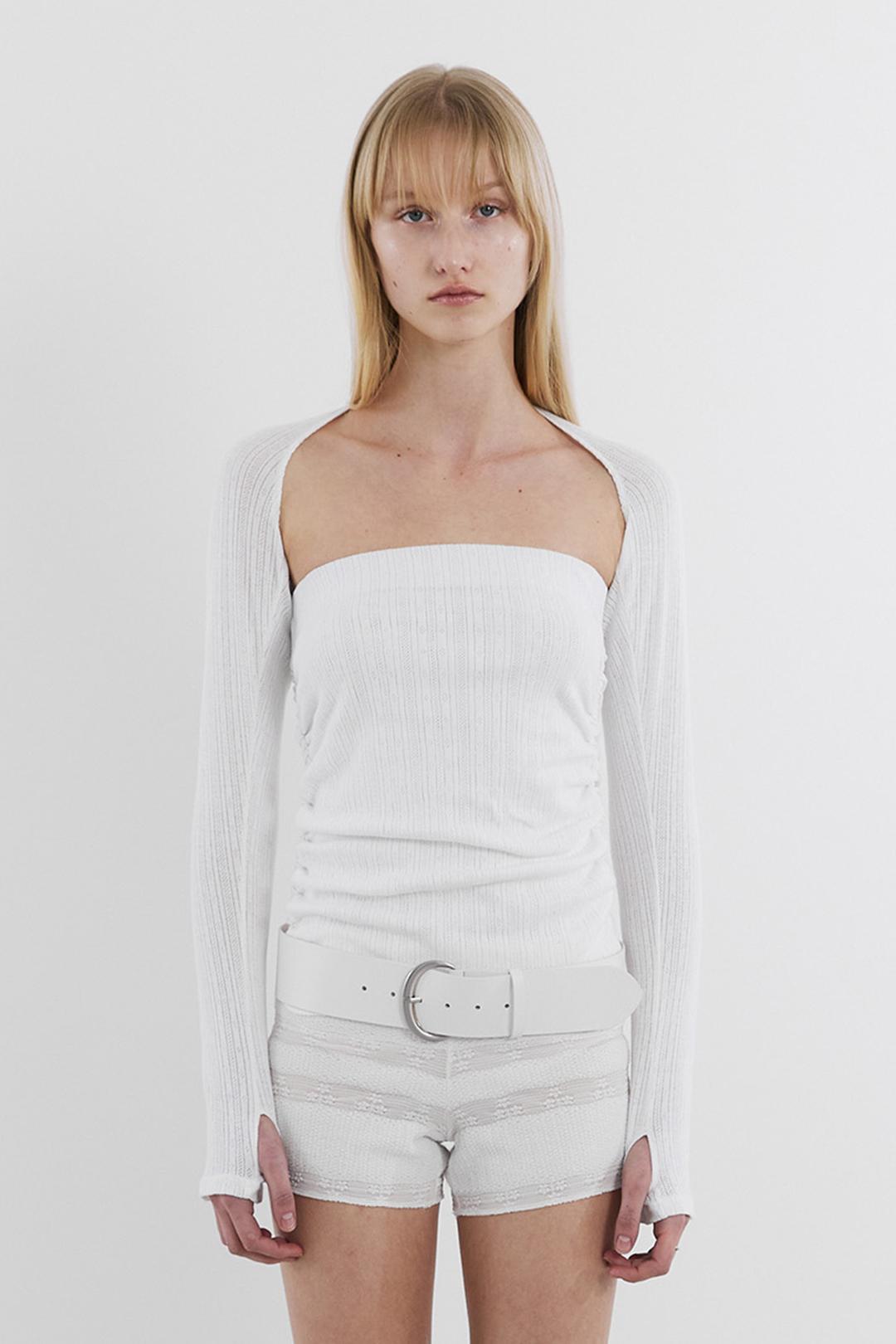 [EXCLUSIVE] PUNCHING BOLERO TUBE TOP SET / WHITE