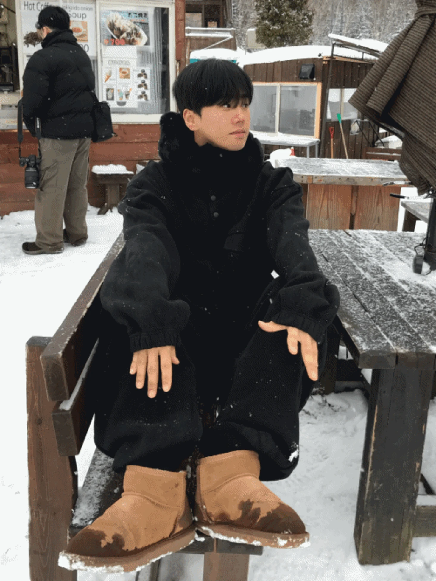 [남녀공용]웜 부클 후리스 조거팬츠 셋업