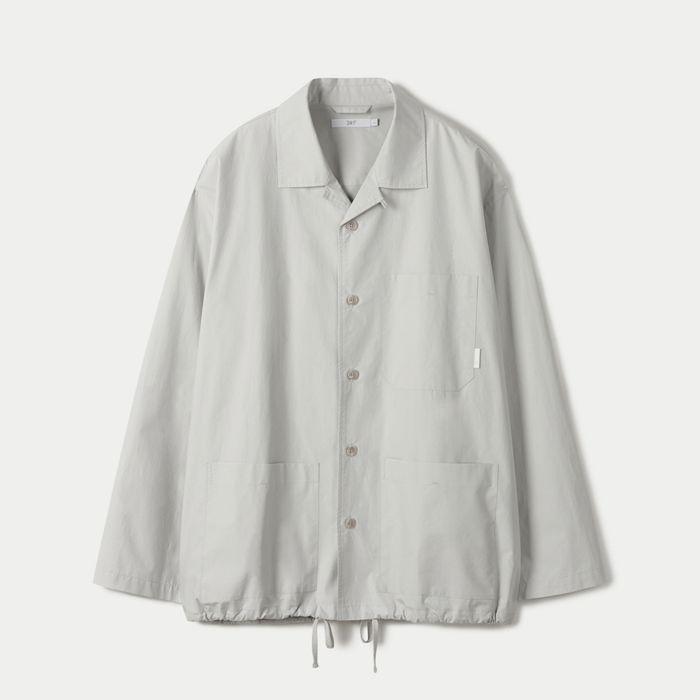 OVERSIZED SHIRTING COTTON JACKET IVORY (247)