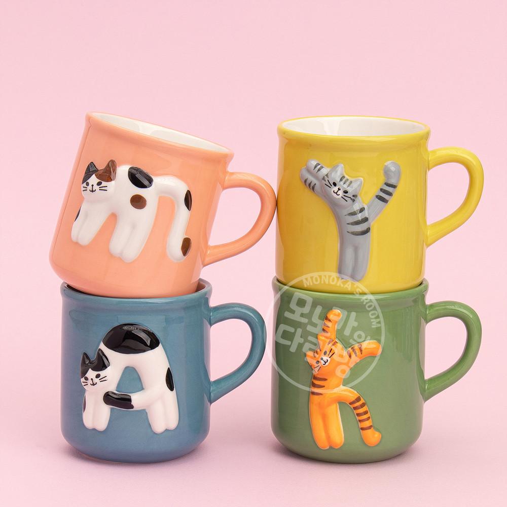 [데꼴] 고양이 알파벳 머그 시리즈