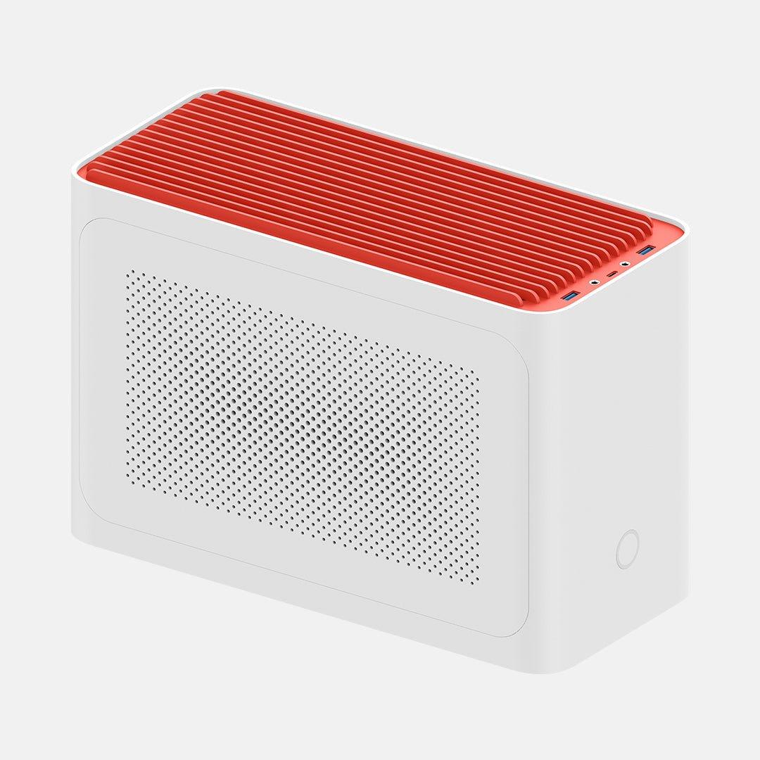 IQUNIX ZX-1 Aluminum Mini-ITX Case - USA / Air Cooling / White Coral - PCIE 3.0